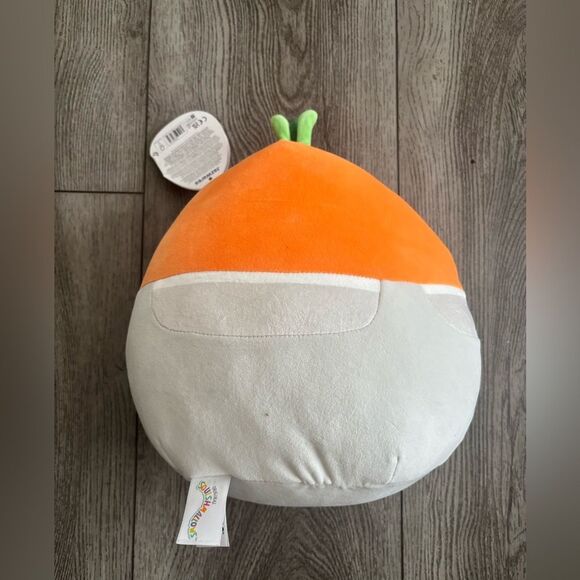 Squishmallows caroleena Orange Plush Toy with Overalls - Picture 2 of 3